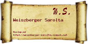 Weiszberger Sarolta névjegykártya